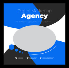 Wall Mural - Social media post for digital marketing agency