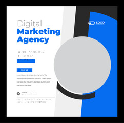Wall Mural - Social media post for digital marketing agency