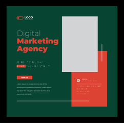 Wall Mural - Social media post for digital marketing agency
