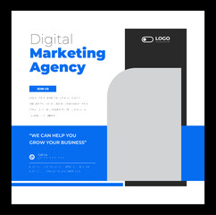 Wall Mural - Social media post for digital marketing agency