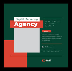 Wall Mural - Social media post for digital marketing agency