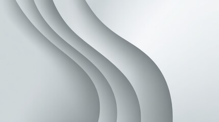 Fototapete - Smooth gray wavy lines forming elegant, contemporary pattern, suggesting fluid movement and modern graphic design potential