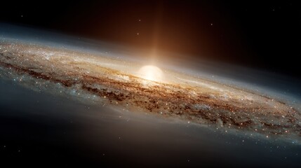Wall Mural - an artist's rendering of a star formation region within the milky way galaxy