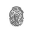 © Graphic Foundry - White Line Fingerprint Icon Design Graphic isolated on a transparent background image