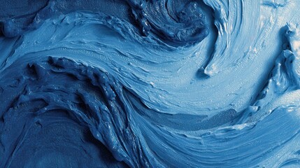 Poster - Rich blue abstract texture created with layered paint swirls for an artistic look