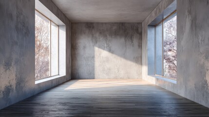 Poster - bold interior room blank wall