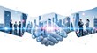 © Luqman - Business partnership handshake cityscape