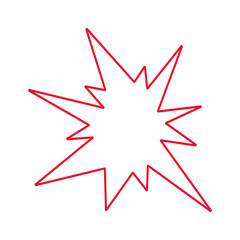 Poster - A Fiery Red Burst Shape on a Transparent Backdrop Symbolizing Dynamic Energy, Explosive Impact, and Bold Visual Communication in Contemporary Graphic Design