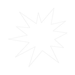Poster - A Sharp White Burst Shape on a Transparent Canvas Evoking Energy Impact and Dynamic Action Ideal for Graphic Designs and Visual Communication Projects