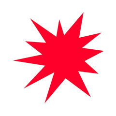 Poster - A Vibrant Red Burst Shape on a Transparent Backdrop Conveying Energy Impact and Dynamic Motion Perfect for Graphic Design and Visual Communication Projects