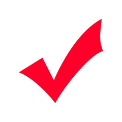 Poster - Bold Red Check Mark on Transparent Backdrop, Ideal for Highlighting Important Confirmations and Task Completions in Digital Interfaces and Graphic Designs
