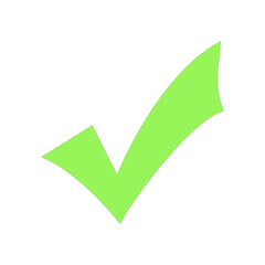 Poster - Lively Lime Green Check Mark on Transparent Background, Symbolizing Positive Confirmation and Task Completion in Digital Applications and User Interfaces