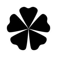  - Five-Petal Flower Silhouette in Black on Transparent Backdrop, Suitable for Botanical Designs, Floral Patterns, and Nature-Inspired Graphics with a Simple, Elegant Style