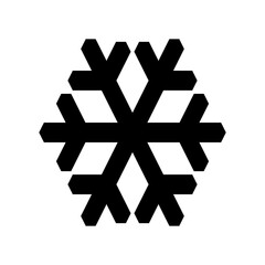Poster - A Captivating Black Snowflake Icon Against a Transparent Backdrop Symbolizing Winter's Essence and the Beauty of Frozen Water Crystals in a Simple, Elegant Design