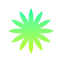 Poster - Floral Gradient Starburst Illustration A Radiant Display of Petal Shapes with a Smooth Color Transition for Decorative Design Elements and Artistic Compositions