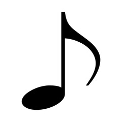Poster - Elegant Eighth Note A Timeless Musical Symbol Representing Rhythm Harmony and Melody on a Clear Backdrop Ideal for Artistic and Educational Projects