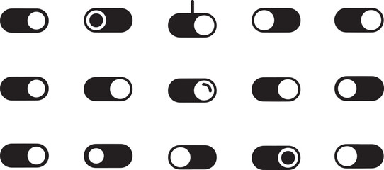 Switch Vector Icons | Network and Electrical Control Device Set