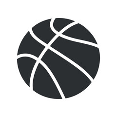 Poster - Dynamic Basketball Icon Vector Illustration A Sleek and Modern Design for Sports Enthusiasts and Graphic Projects Featuring a Clean Silhouette on a Transparent Backdrop