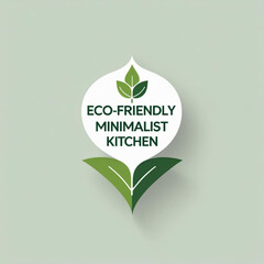 Aufkleber - Eco friendly minimalist kitchen design concept for sustainable living and modern home interior decoration ideas