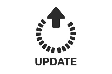 Aufkleber - Update system icon. Loading process and upgrade application concept. Software update or download progress symbol for web and graphic design. Vector illustration install icon.