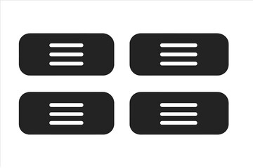 Fototapete - Set of hamburger menu buttons for web and mobile app UI design. Collection of modern navigation icons for website interface. User interface element for responsive design.