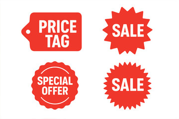 Poster - Set of sale stickers and price tags. Starburst badge collection for special offers, discounts, and promotions. Shopping labels and sunburst quality marks for retail.