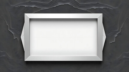 Poster - A metallic frame creates a modern and abstract design against a textured dark background