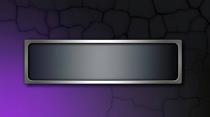 Poster - A metallic frame with a gradient purple and black background creates a modern and abstract design