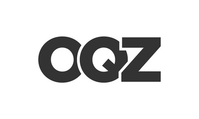 Poster - OQZ logo design template with strong and modern bold text. Initial based vector logotype featuring simple and minimal typography. Trendy company identity.