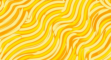 Aufkleber - Abstract background with yellow and light yellow wavy stripes creating a dynamic and energetic visual effect, showcasing fluidity and movement