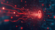 © Svitlana - A security breach concept: glowing warning signs and data streams leaking through a vibrant glowing chrome padlock