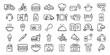 © Jubida - Collection of modern outline icons representing food delivery and restaurant services