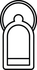 Poster - Simple hotel door hanger line icon isolated on transparent background