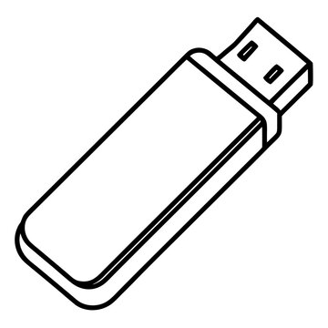 Flash Drive Silhouette Design
