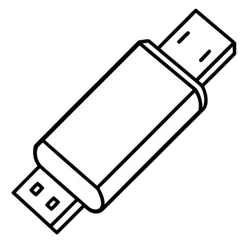 Flash Drive Silhouette Design