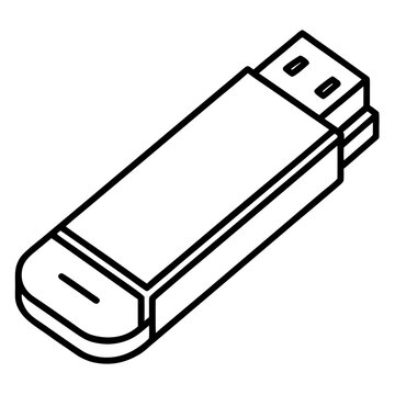 Flash Drive Silhouette Design