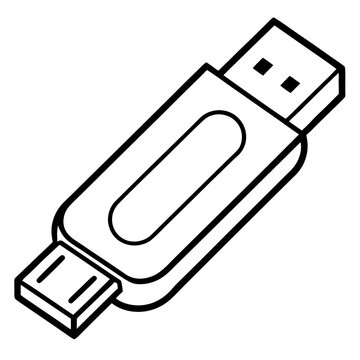 Flash Drive Silhouette Design