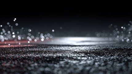 Aufkleber - Ethereal particles dance on a dark, textured surface, shimmering with delicate light, casting an enigmatic spell of digital artistry.