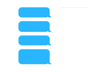 Fototapete - Message bubbles for messenger chat. Vector smartphone chat bubbles. Message speech bubbles for a chat. SMS text messages bubbles. Social media communication dialog vector graphic.