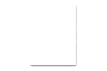 Realistic blank white A4 paper sheet with subtle drop shadow, vector isolated paper mockup for document, flyer, letterhead, poster, invitation, stationery, template design