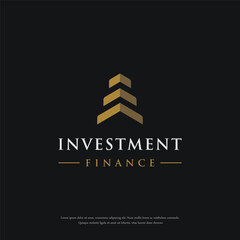 Fototapete - creative financial investment abstract logo template design.Logo for business corporate identity.