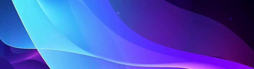 Poster - Abstract gradient background with blue and purple colors, shapes, wavy lines dark background, modern digital art style Generative AI