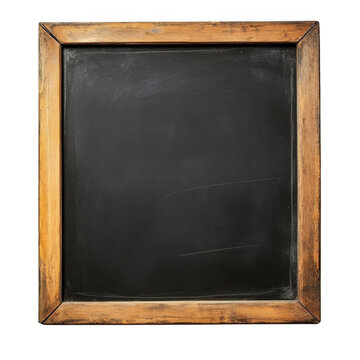 Old chalkboard isolated on transparent background