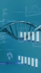 Poster - Animation of scientific data processing over dna strand spinning