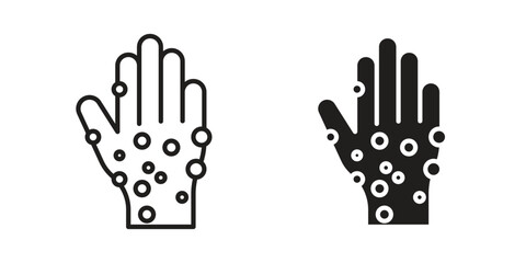 Fototapete - Rash hand icon symbol concept. Icons for web and mobile.