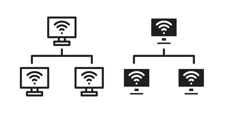 Local network icon symbol concept. Icons for web and mobile.