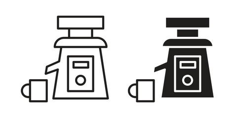 Fototapete - Cold pressed juicer icon symbol concept. Icons for web and mobile.