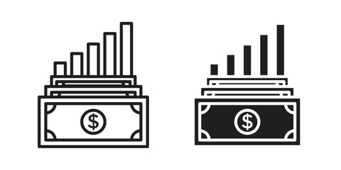 Fototapete - capital gain icon symbol concept. Icons for web and mobile.
