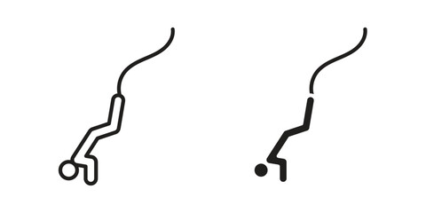 Fototapete - Bungee jumping icon symbol concept. Icons for web and mobile.