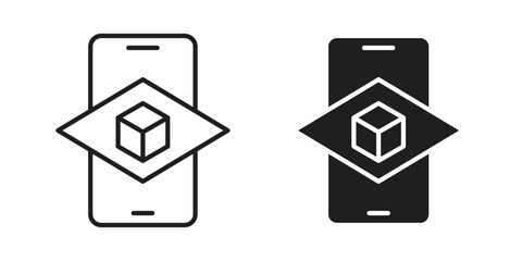 Fototapete - Ar apps icon symbol concept. Icons for web and mobile.
